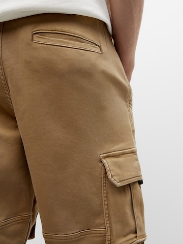Pull&Bear Ozke Kargo hlače | rjava barva