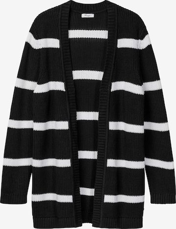 SHEEGO Knit cardigan in Black: front