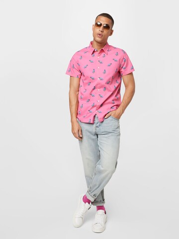 HOLLISTER - Ajuste regular Camisa 'CONVERSATIONALS' en rosa