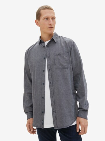 Coupe regular Chemise TOM TAILOR en bleu