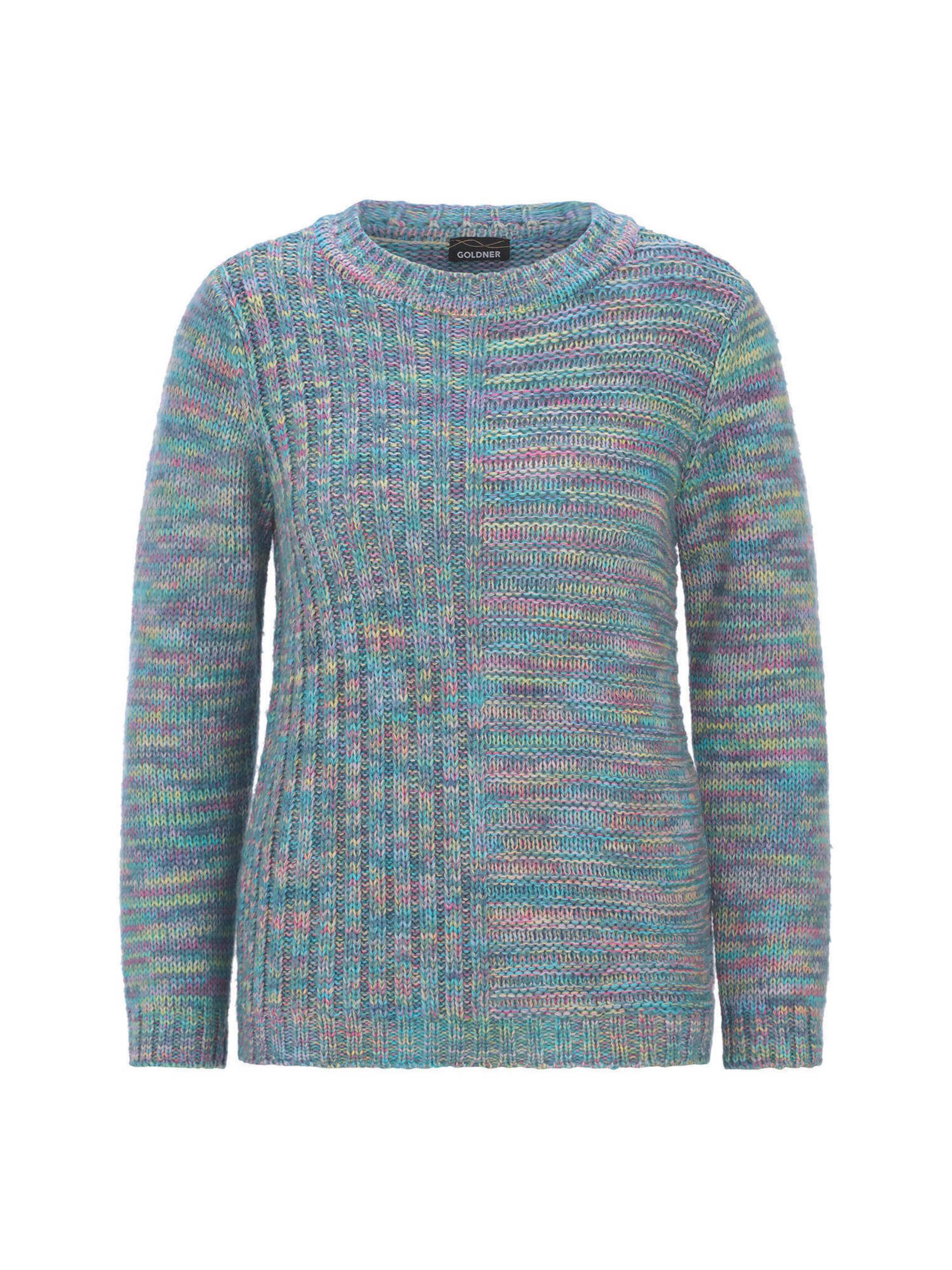 Goldner Sweater in M in Cyan blue / Honey / Grey / Dusky pink, Item view