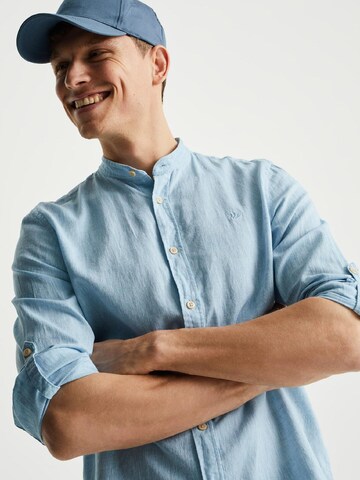 WE Fashion Slim fit Button Up Shirt in Blue