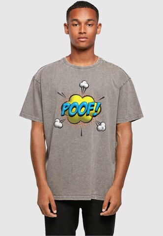 Merchcode Shirt 'POOF Comic' in Grijs: voorkant