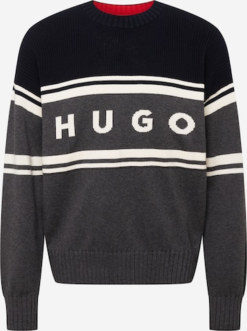 HUGO Red - Pullover 'Sopid' em cinzento: frente