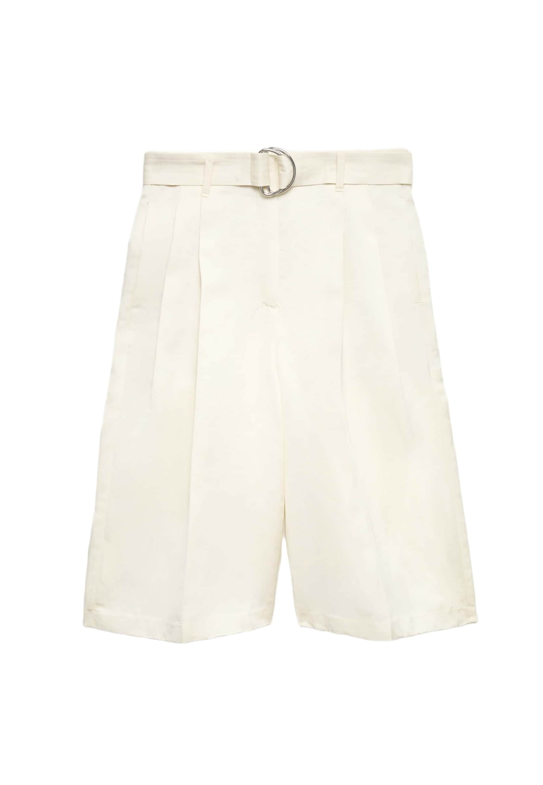 regular Pantaloni con pieghe di Marks & Spencer in beige: frontale