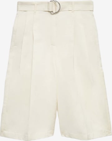 regular Pantaloni con pieghe di Marks & Spencer in beige: frontale