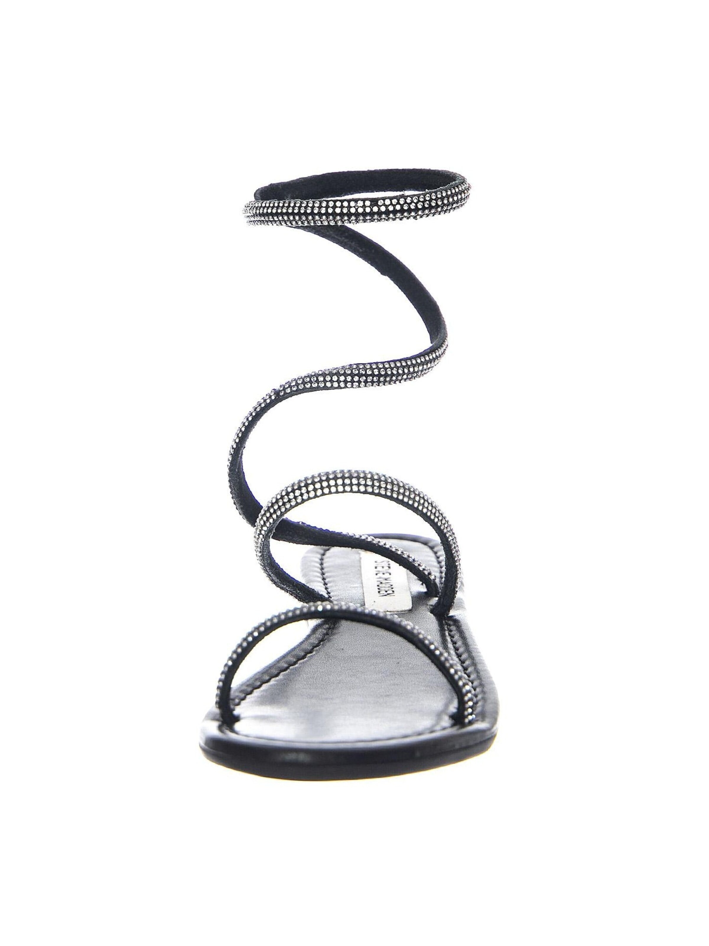 STEVE MADDEN Sandaler 'Sociable Black / Silver Sandals' i sort