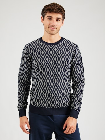 INDICODE JEANS Sweater 'Nibbin' in Blue: front
