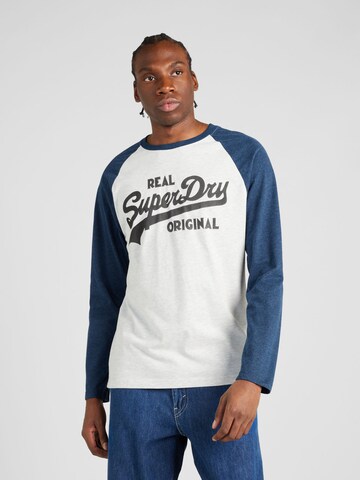 T-Shirt 'Athletic' Superdry en bleu : devant