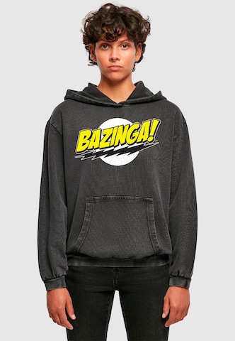 ABSOLUTE CULT Sweatshirt 'Big Bang Theory- Bazinga' in Zwart: voorkant