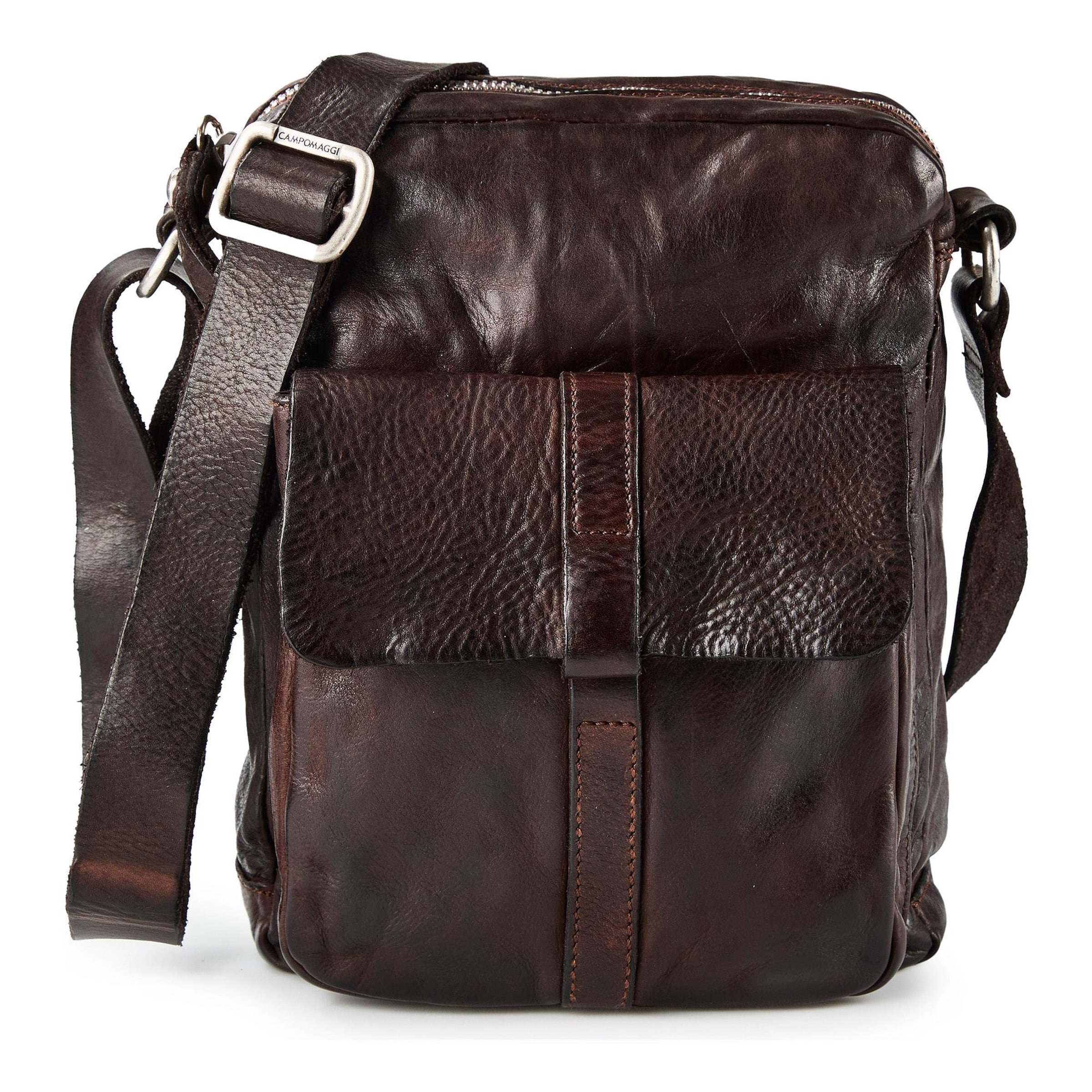 Campomaggi Schoudertas 'Limone' in Bruin: voorkant