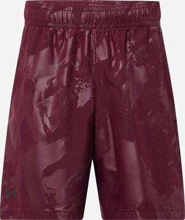 UNDER ARMOUR Regular Workout Pants in Red: front