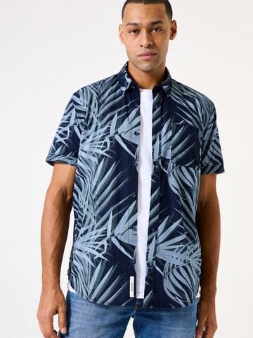 GARCIA Regular Fit Hemd in Blau: Vorderseite