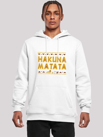 Sweat-shirt 'Hakuna Matata' F4NT4STIC en blanc : devant