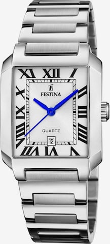 Montre à affichage analogique 'Festina - Watch On The Square - Quartz watch movement - Watch case width: 33 mm' FESTINA en argent : devant