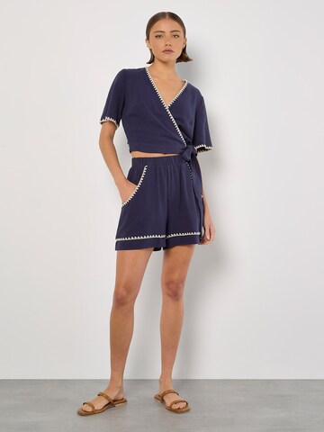 Regular Pantalon ' ' Apricot en bleu : devant