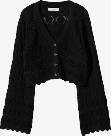 MANGO Knit Cardigan 'FREEDOM' in Black: front