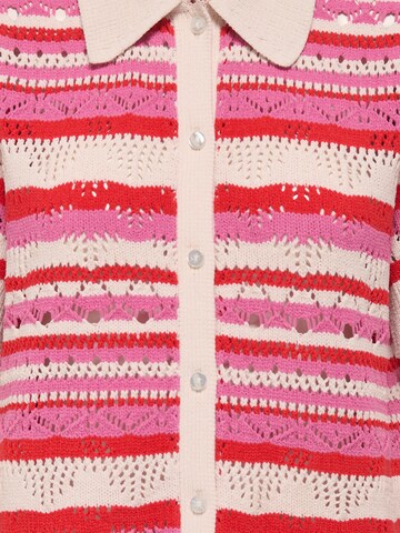 ONLY Gebreid vest 'ONLLULA' in Rood