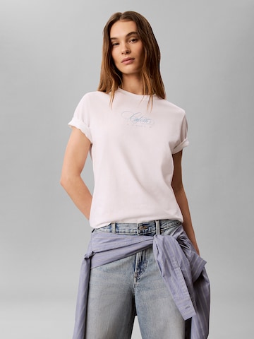 Calvin Klein Jeans Shirt in Wit: voorkant