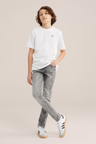 WE Fashion Слим Джинсы в Серый