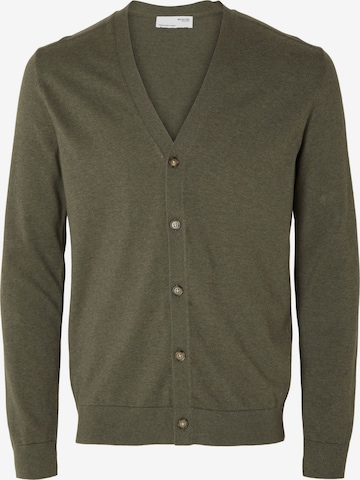 SELECTED HOMME Knit Cardigan 'Berg' in Green: front