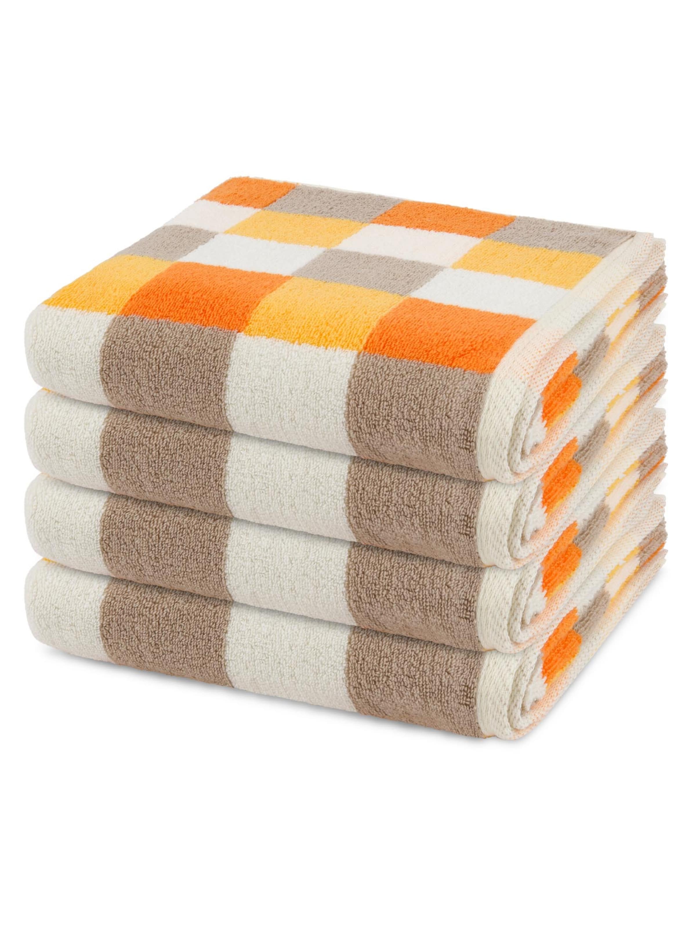 ROSS Towel 'Cashmere feeling Karo' in Orange: front