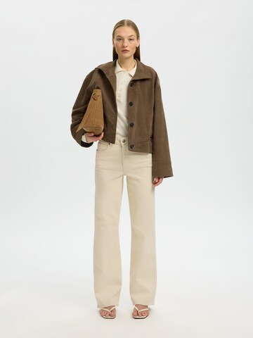 smėlio SELECTED Plačios klešnės Džinsai 'SLFBEA-KORI'