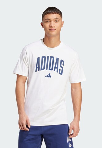 Maglia funzionale 'Collegiate Lineage' di ADIDAS SPORTSWEAR in bianco: frontale