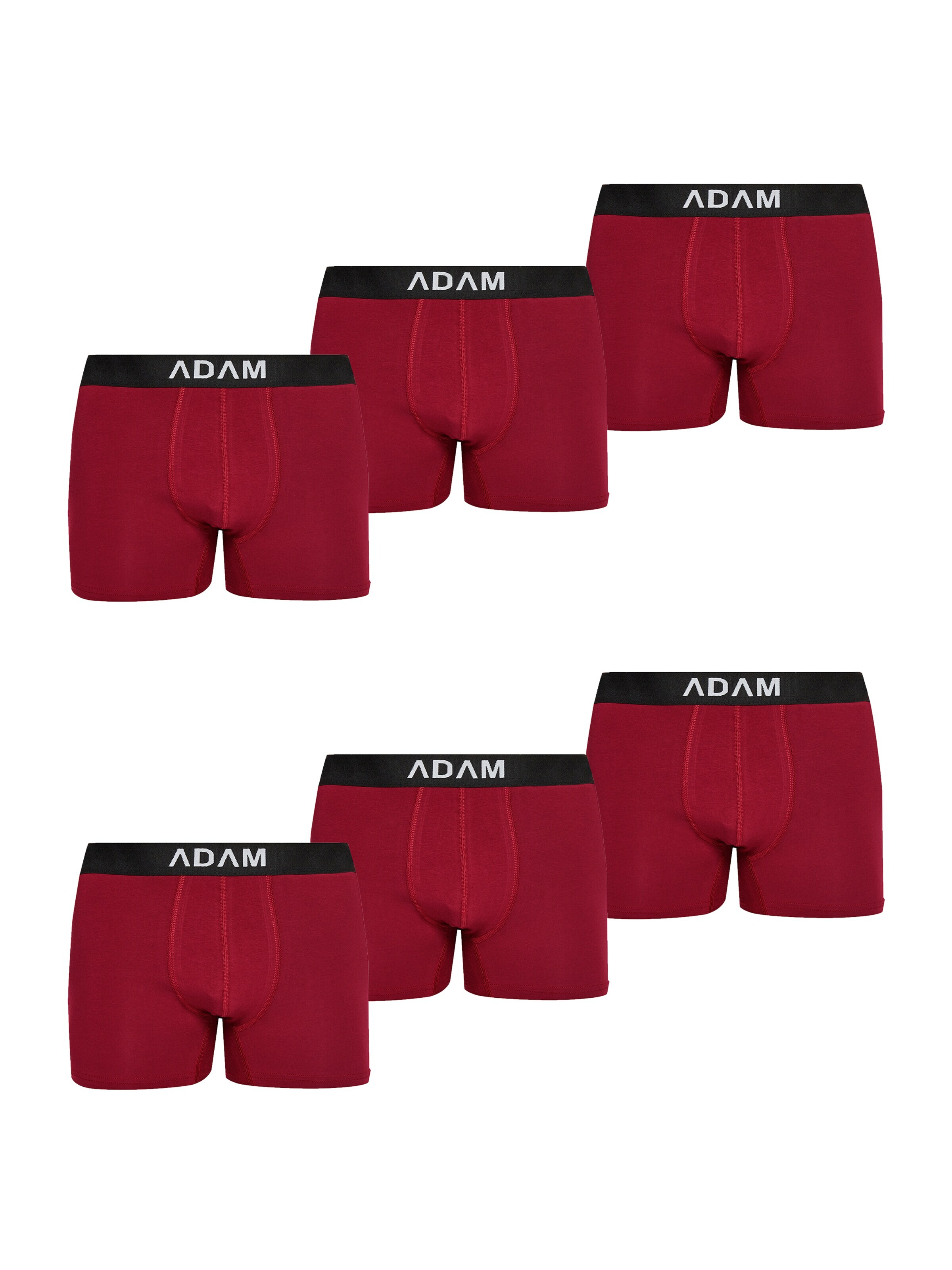 Adam Boxershorts '6er Pack'‌‌‌‌ in Rot: Vorderseite