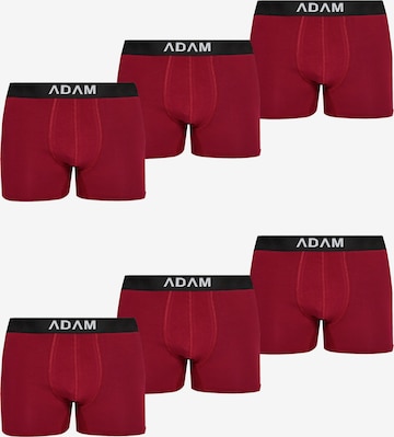 Adam Boxershorts '6er Pack' in Rot: Vorderseite