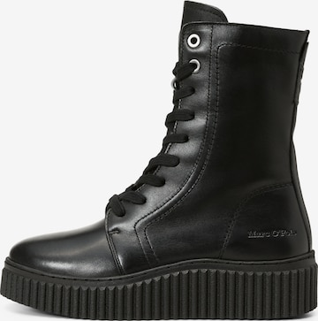 Marc O'Polo Schnürstiefelette 'Bianca' in Schwarz: Vorderseite