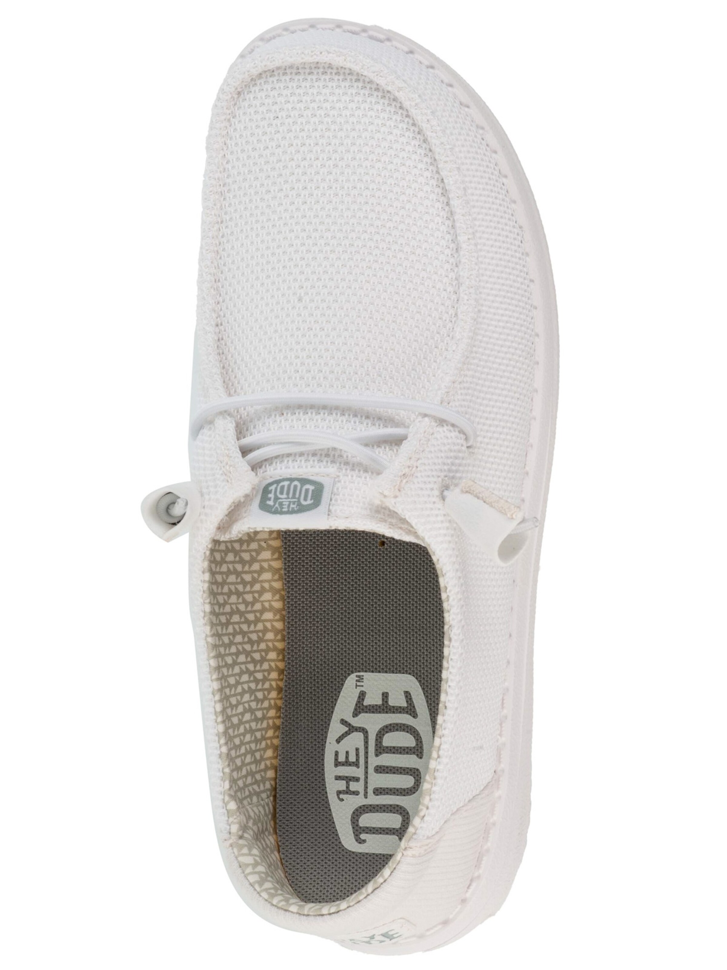 HEY DUDE Moccasin 'Wendy Stretch Sox' in White