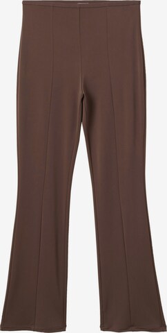 Regular Pantalon 'LEGA' MANGO en marron : devant