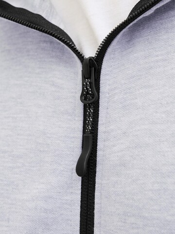 JACK & JONES Sweat jacket 'Fusion' in Grey