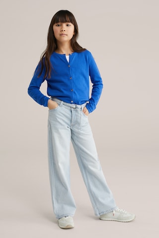 WE Fashion Strickjacke in Blau
