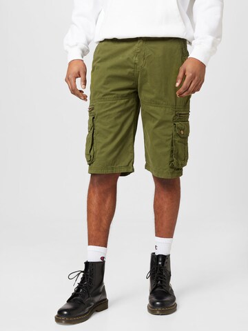 ALPHA INDUSTRIES Regular Broek in Groen: voorkant