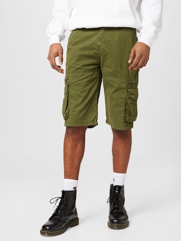 ALPHA INDUSTRIES Cargo trousers in Green: front
