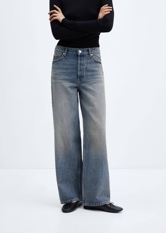 MANGO Wide leg Jeans 'Massy' i blå: framsida