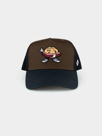 Bavarian Caps Pet 'Cap "Mr. Leberkas" - braun (Curved)' in Bruin: voorkant