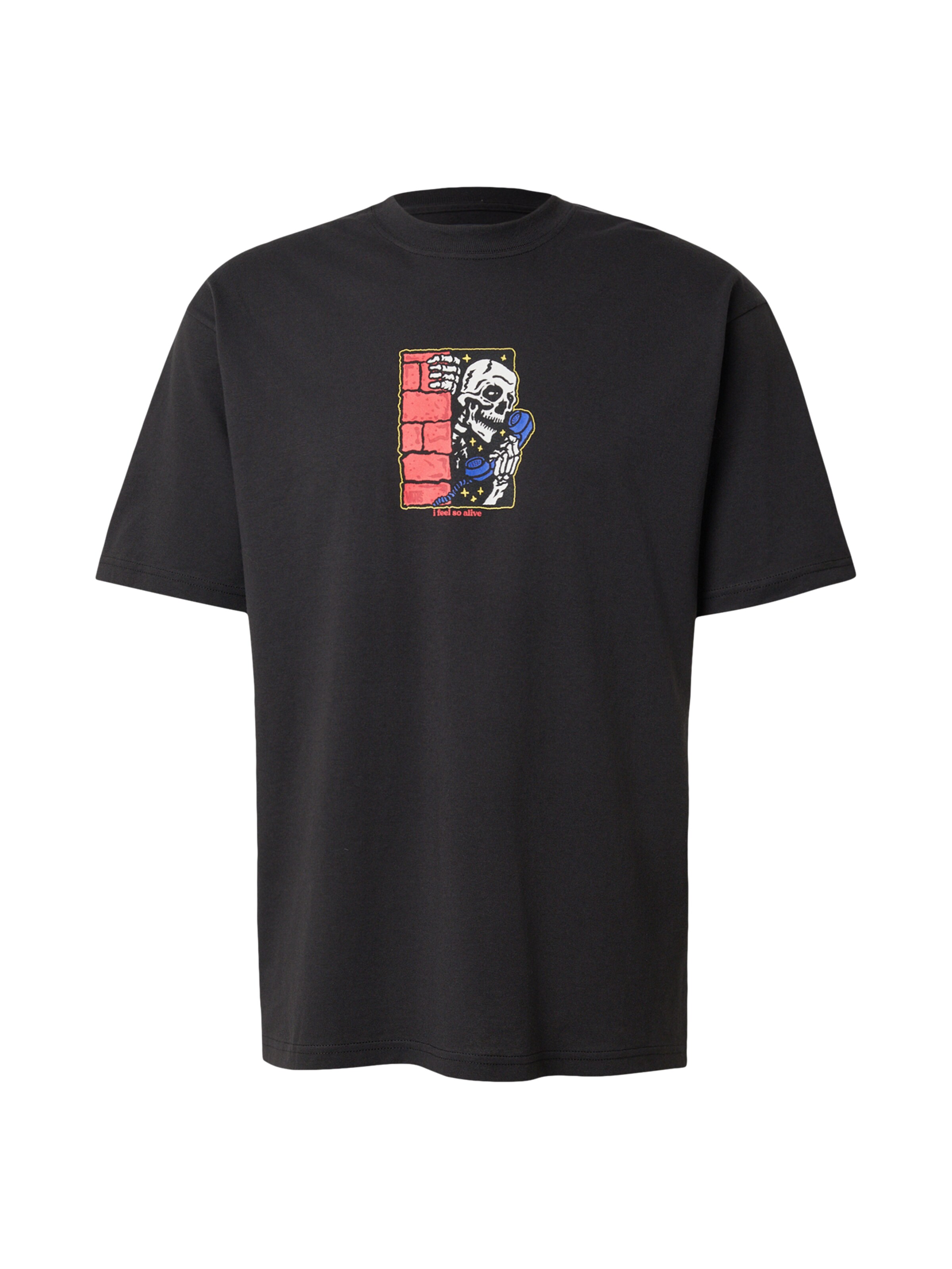 VANS T-Shirt 'FEEL SO ALIVE' in royalblau / gelb / rot / schwarz / weiß, Produktansicht