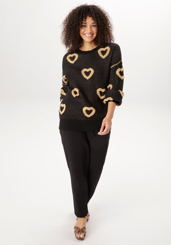 Aniston Pullover in Schwarz