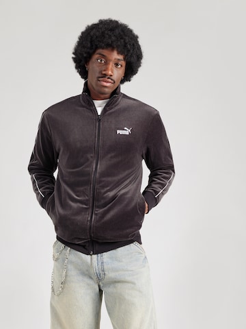 Veste de survêtement 'ESS' PUMA en noir : devant