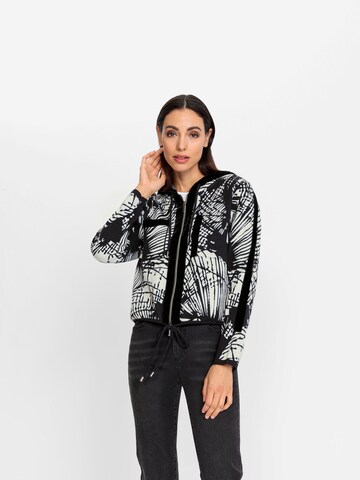 heine Sweatvest in Zwart: voorkant