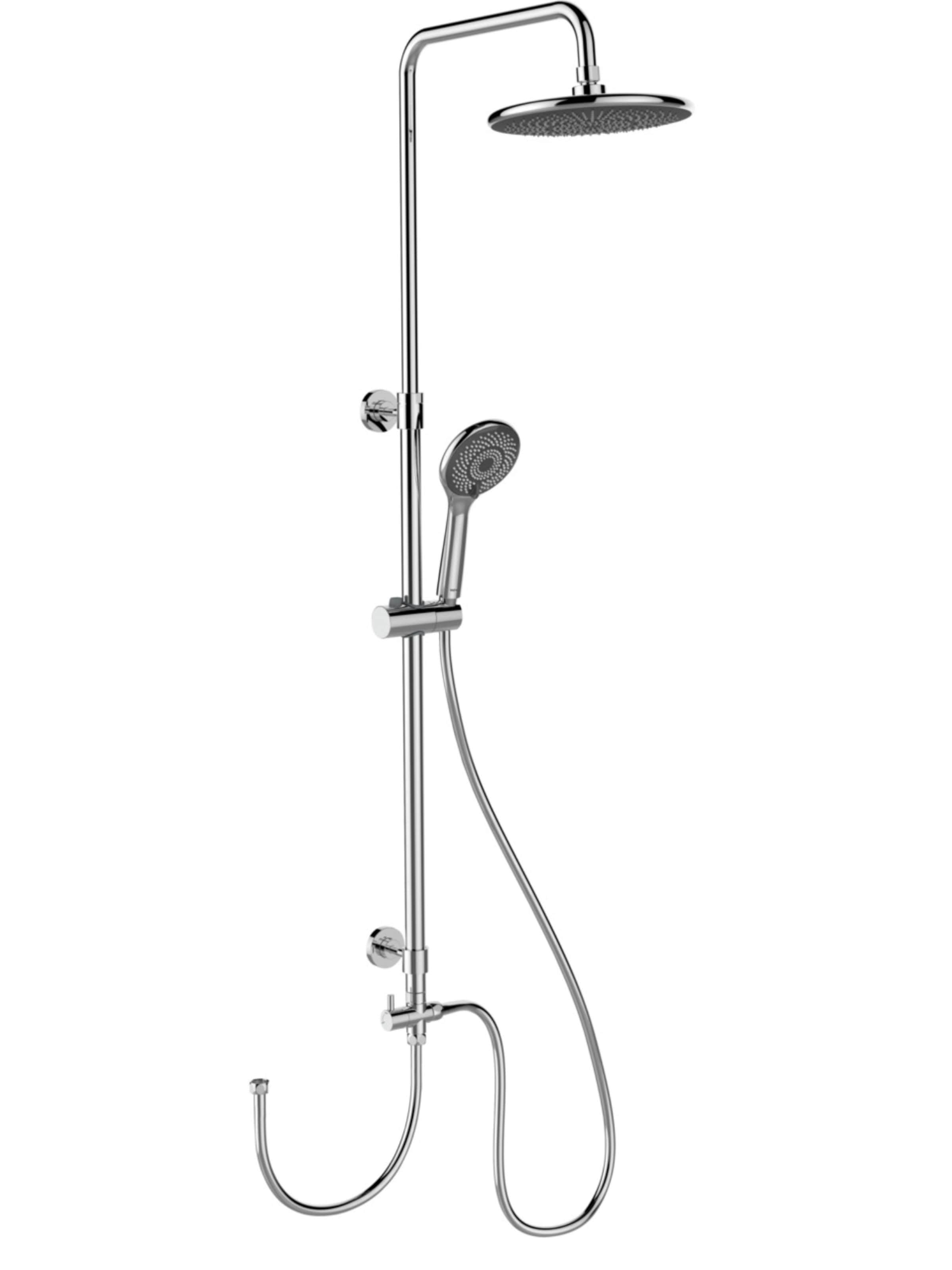 Wenko Duschsystem 'Watersaving' in Silber: Vorderseite