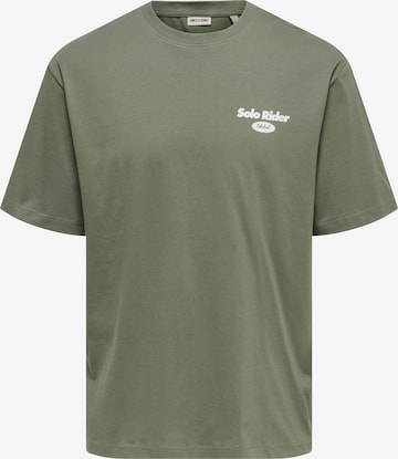 Only & Sons Paita 'ONSNATHAN' värissä vihreä: etupuoli