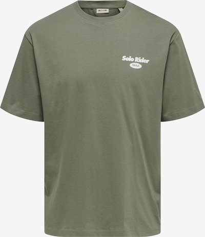 Only & Sons Paita 'ONSNathan' värissä oliivi / valkoinen, Tuotenäkymä