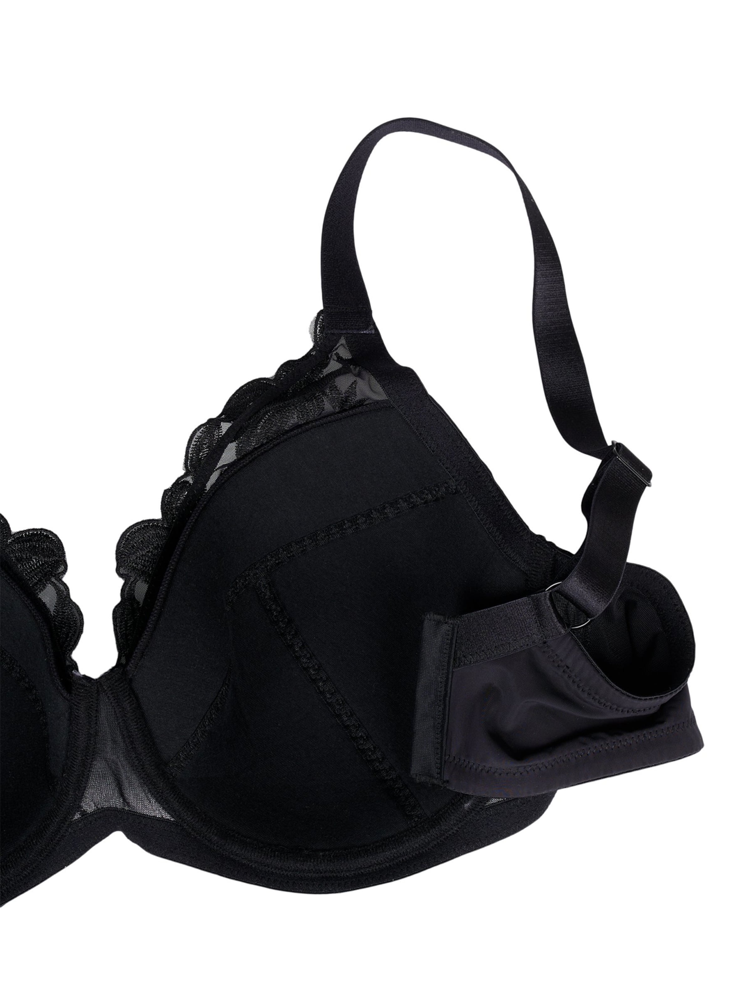 Devoted by Zizzi Бюстгальтер-минимайзер Бюстгальтер 'Lmasja' в Черный