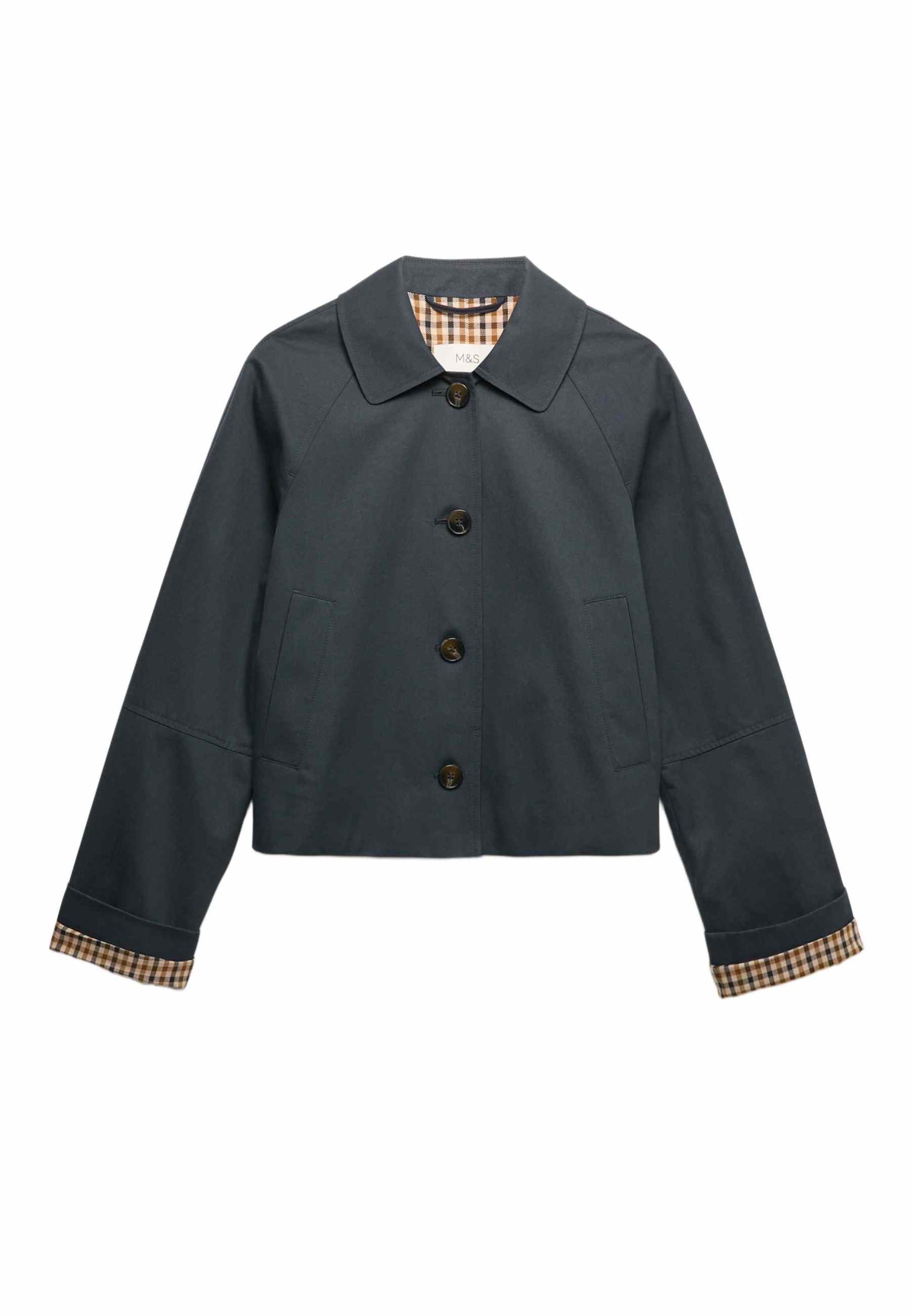 Marks & Spencer Tussenjas in Blauw: voorkant