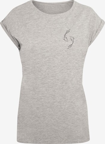 Merchcode Shirt 'Spring -  Yin & Jang Fish' in Grijs: voorkant