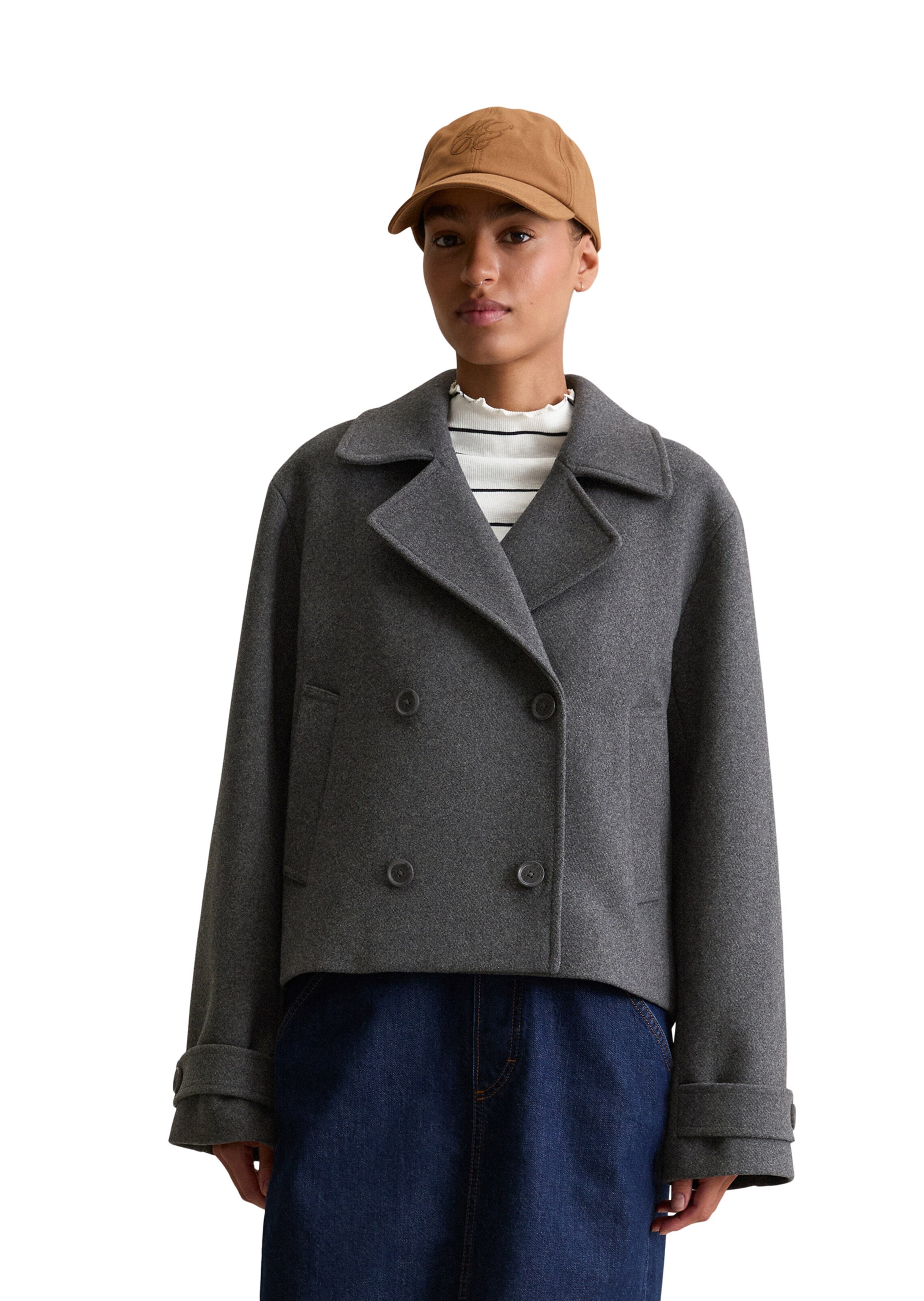 Marc O'Polo DENIM Tussenjas in Grijs: voorkant